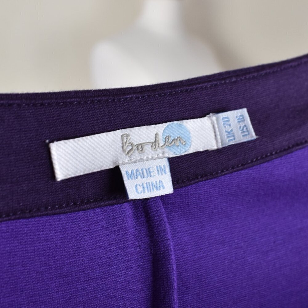 Boden Contrast Trim Ponte Sheath Dress - 16 - Picture 9 of 9